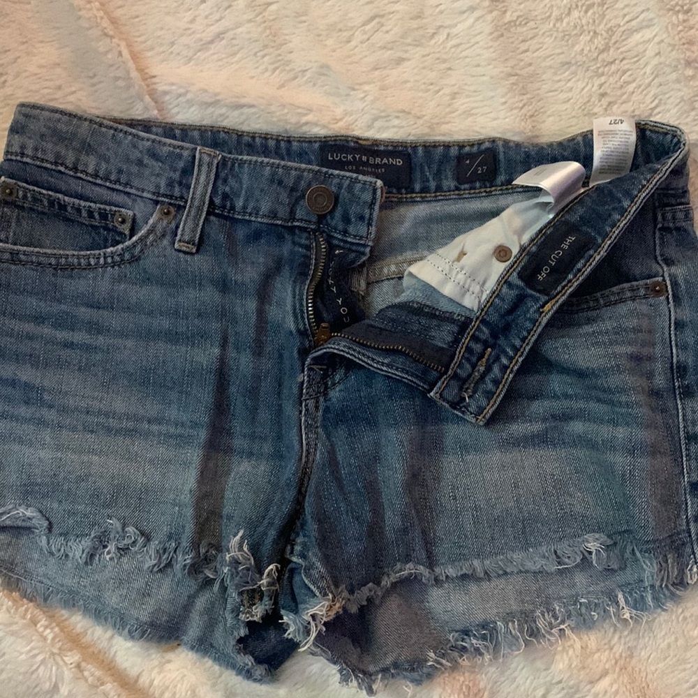 Lucky Brand cut off Jean denim shorts
